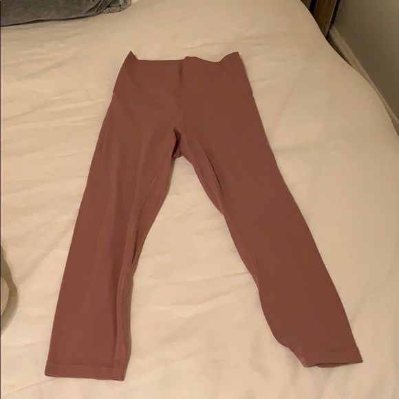Pink/nude lululemon align cropped leggings